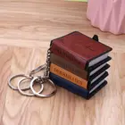 Кожаный брелок для ключей в виде книги из священной Библии, миниатюрный бумажный брелок с изображением духовного христианского Иисуса N58F