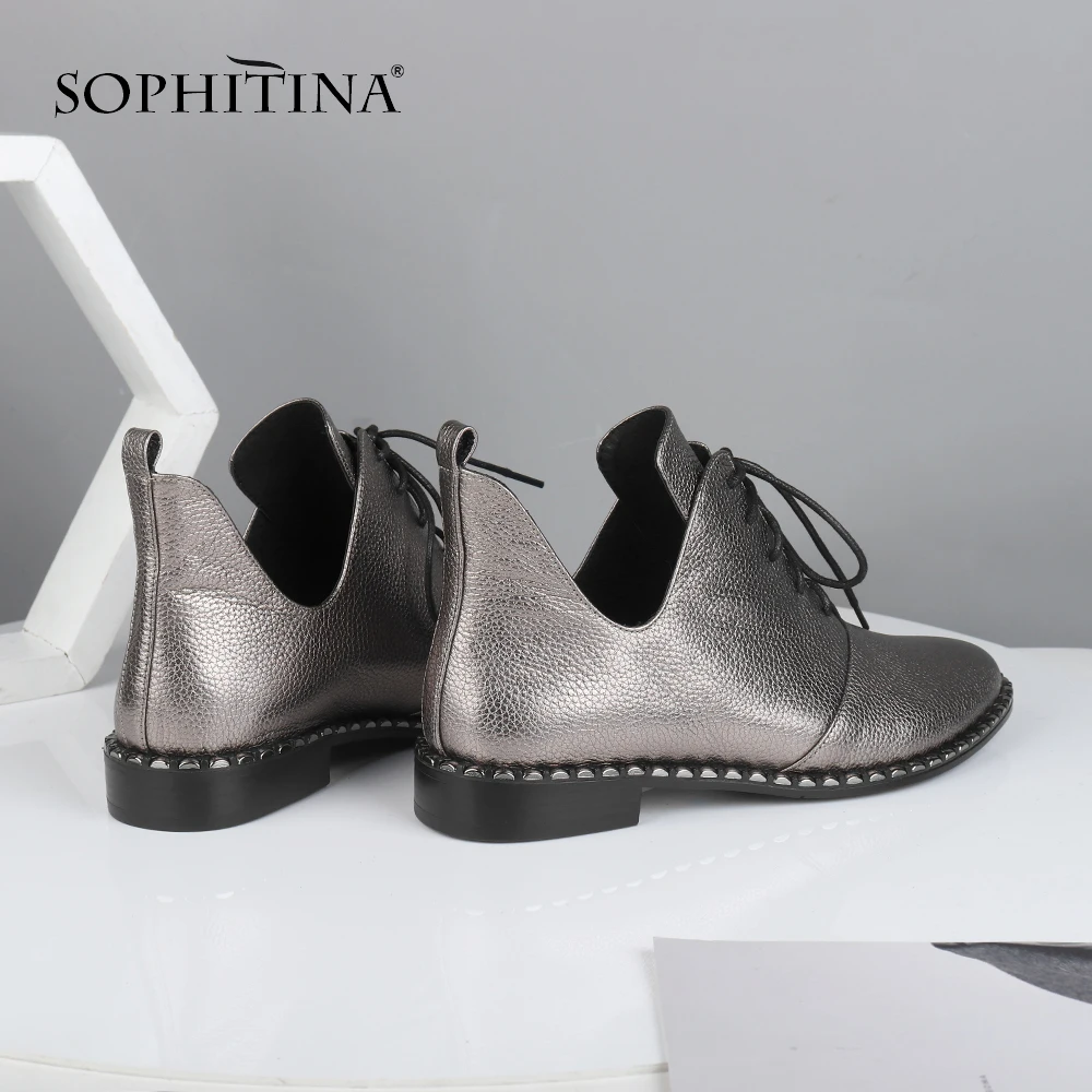 SOPHITINA/Новые модные женские туфли лодочки удобная обувь из коровьей кожи высокого