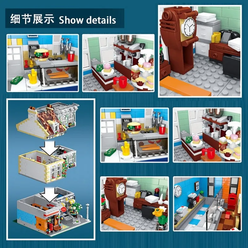 

IN Stock 3450 PCS 10198 MOC City Street Brick Square Post Office Model Building Blocks Toys Birtnday Christmas Gifts for Kids