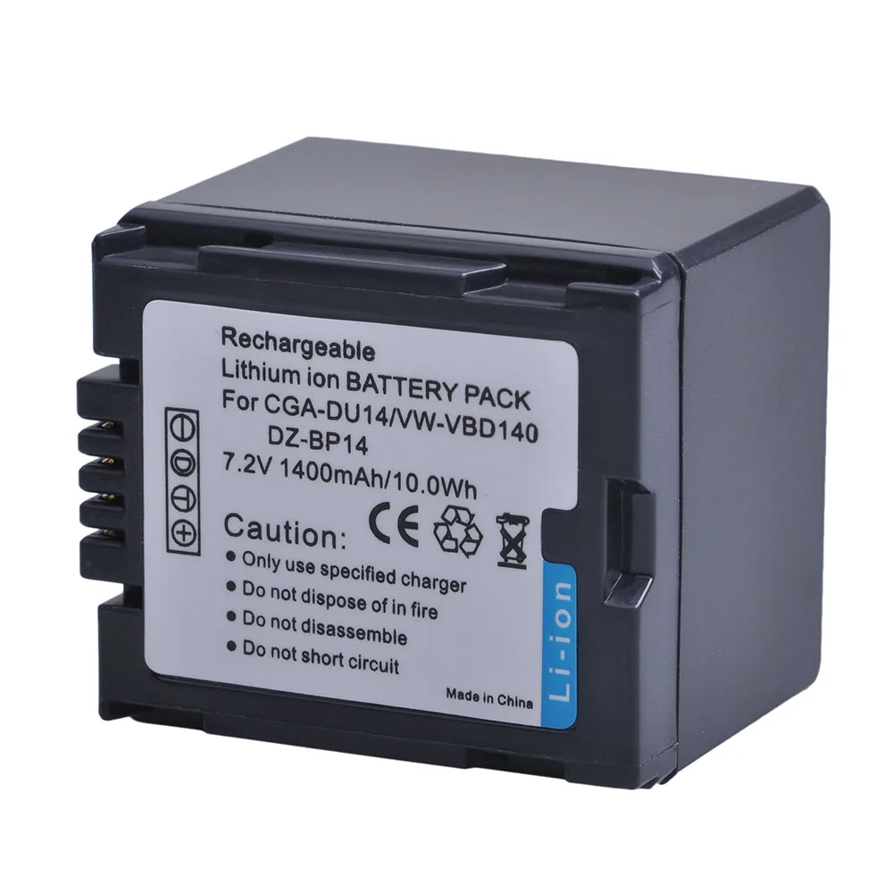 Литий-ионный аккумулятор Durapro 1400 мАч CGA DU14 для Panasonic DU06 DU07 Аккумулятор камеры с