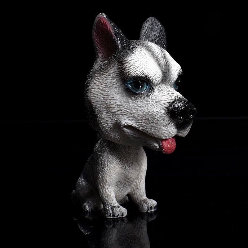 Huskie-Stand Автомобильные украшения, смола, милый кивком, декоративная собачка, кукла, украшение салона автомобиля, качающаяся голова, собачья фигурка, игрушки, аксессуары - Название цвета: Huskie-Stand