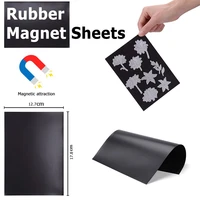 75inch rubber soft magnet sheet easy convenient to paste self adhesive sticker black magnetic mats for cutting dies storage