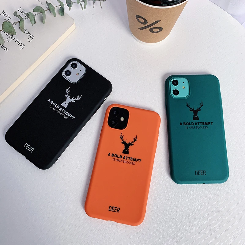 Милый мультяшный чехол для телефона с оленем IPhone 13 12 11 Pro XS Max 6S 7 8 Plus SE2020 X XR Модный