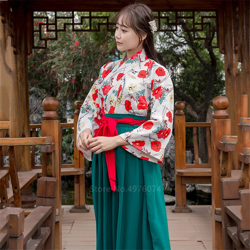 Женское платье кимоно в японском стиле Sakura винтажное с цветочным принтом