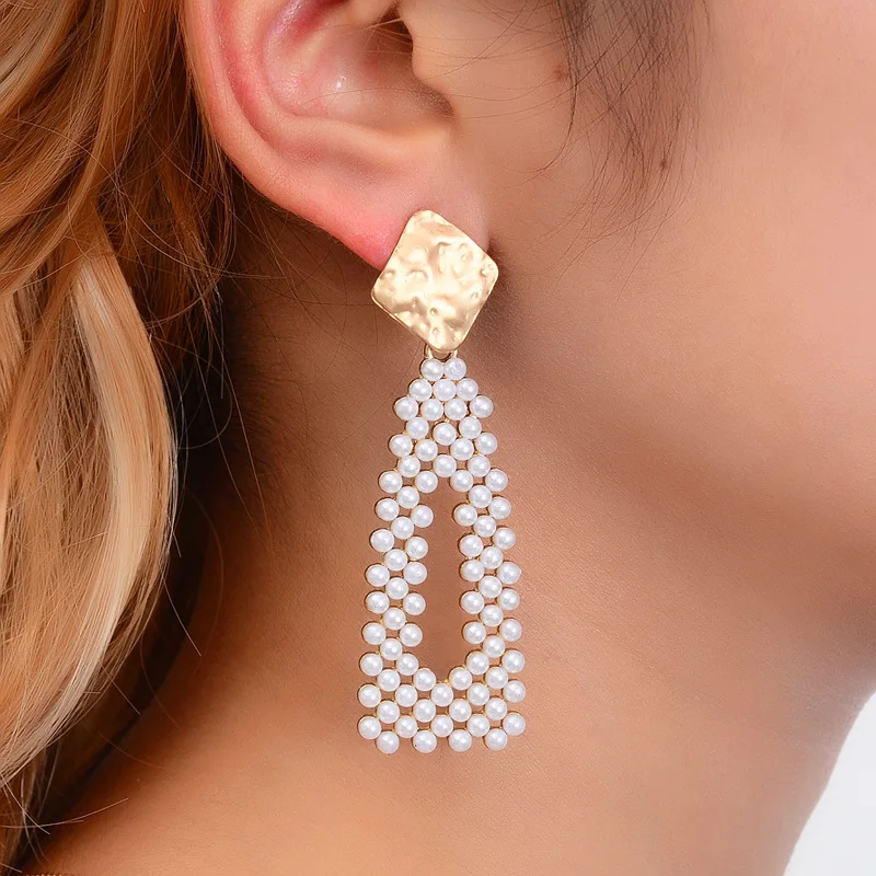 Корейские серьги с восточными воротами милые геометрические серьги-капельки