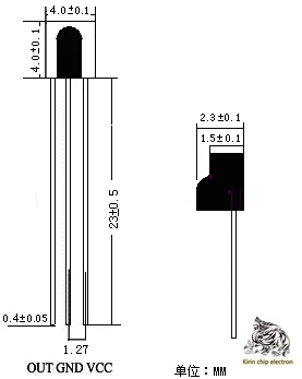 

100PCS/LOT ultra-small infrared receiver Remote control receiver 0038D small volume highly sensitive anti-jamming strength.