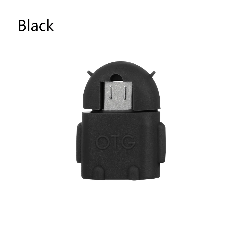 Black Микро USB к USB 2,0 Мини робот OTG адаптер конвертер для Android телефон Мышка для планшета USB флэш-накопители Аксессуары для мобильных телефонов - Цвет: Black