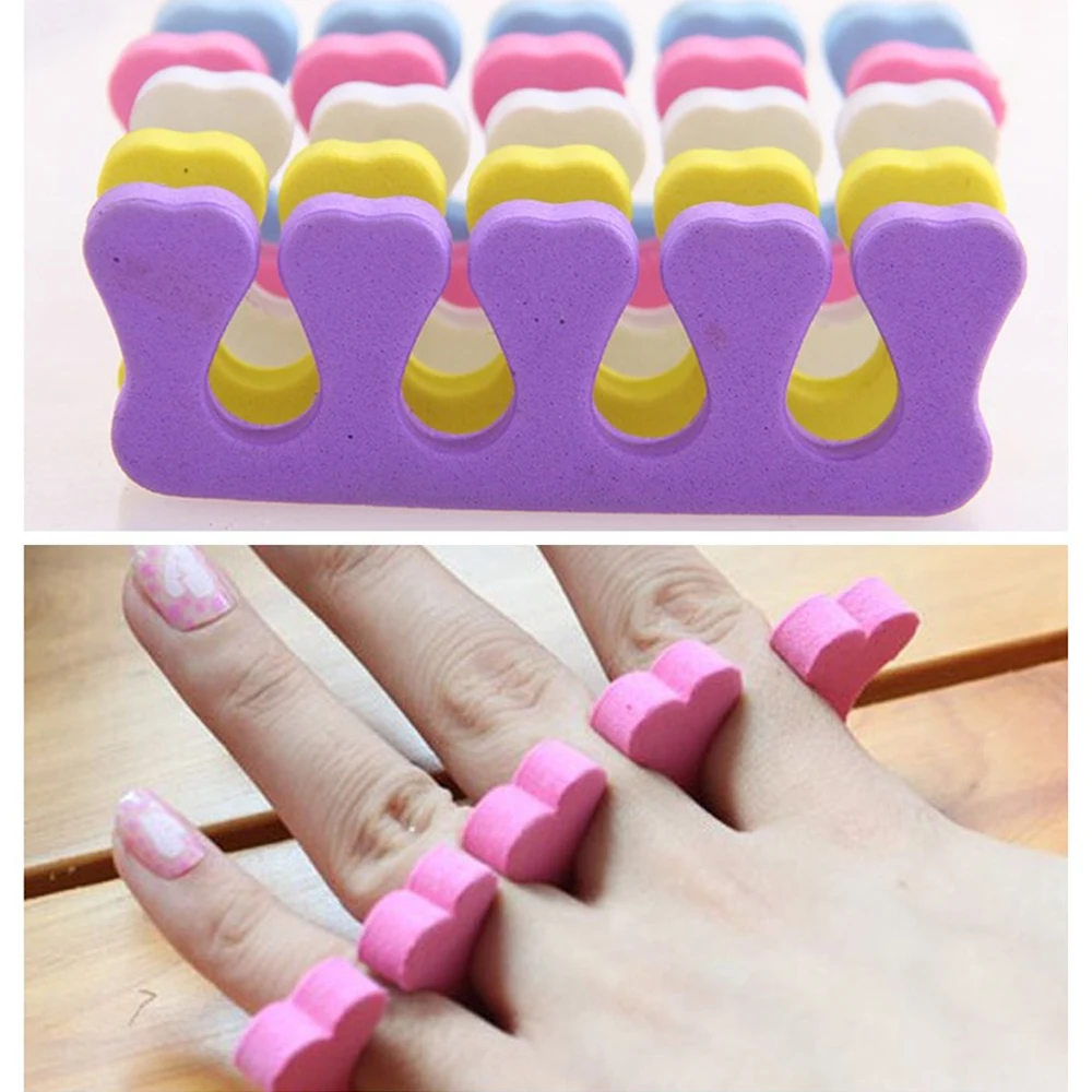 100 шт Розовый разделитель для пальцев Уход за ногами губка инструменты ногтей