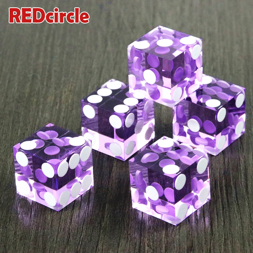 Поп Прозрачный Candy D6 кости казино с краями бритвы и соответствующие серийные