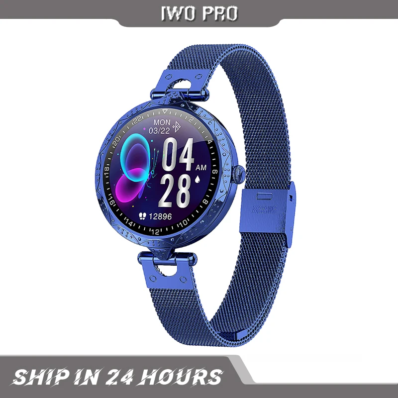 

IWO PRO 2021 Women Smart Watch Full Touch Round Screen Smartwatch Girl Heart rate monitor compatible For Android IOS PK XIAOMI