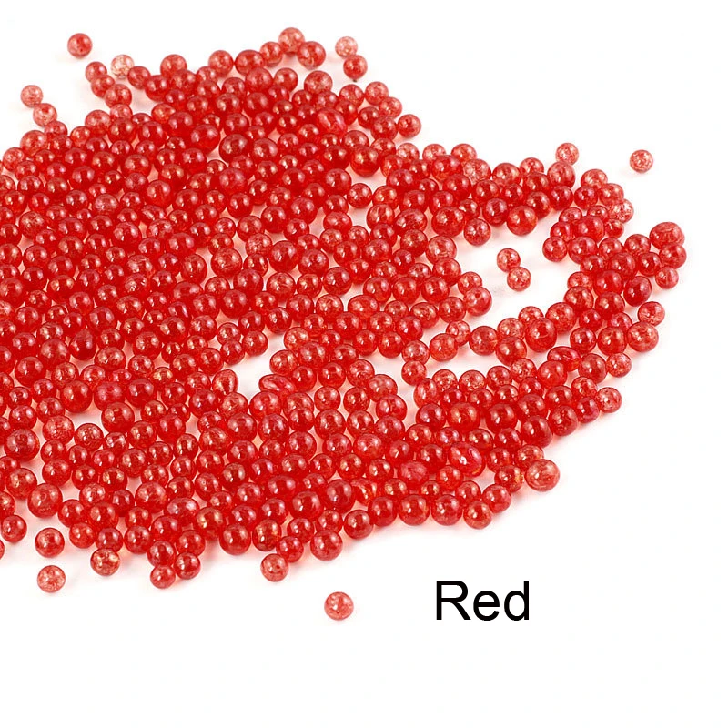 15 г 0 4 3 мм красочные Пузырьковые бусины украшения дизайн ногтей прозрачная