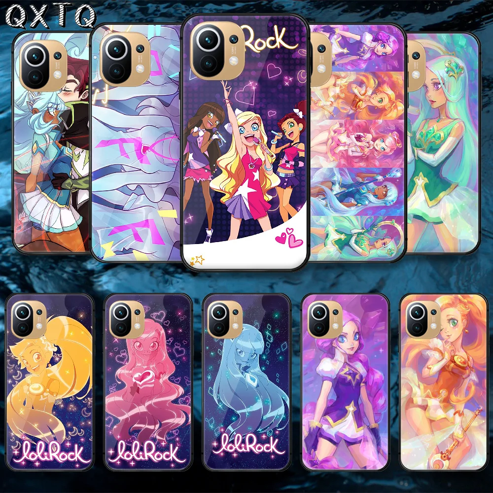 

QXTQ Anime LoliRocks Tempered Glass Phone Case Cover For Xiaomi Mi Poco F2 F3 X3 Nfc A3 8 9 10 11 T Pro Lite Ultra Soft Trend