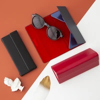 hot sale %ef%bc%81%ef%bc%81%ef%bc%81new arrival glasses case triangle shape magnet faux leather elegant eyewear storage box for sunglasses