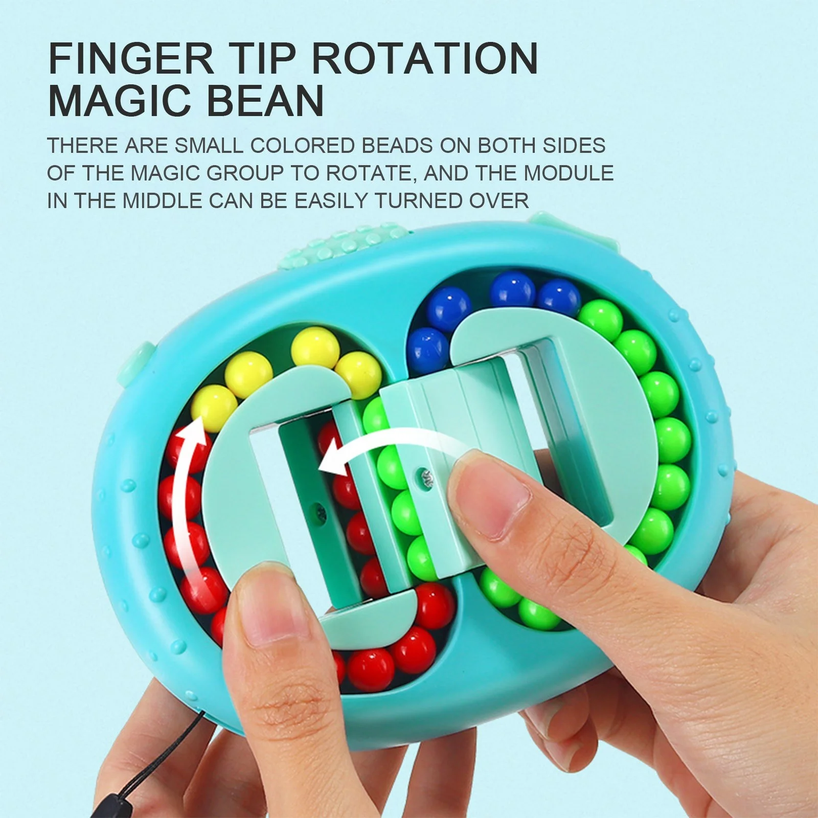 

New oval spinning magic beans fingertip decompression toys autism children's spinning little puzzle relieving