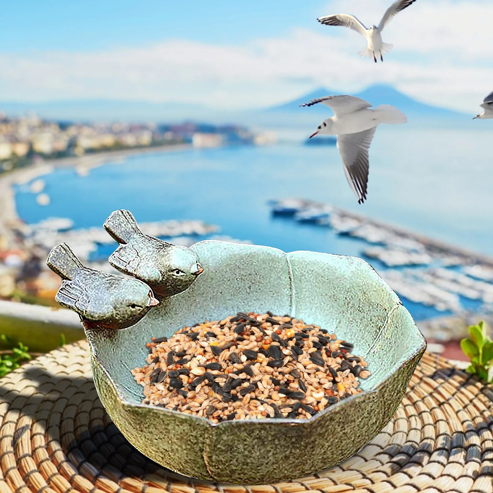 Креативная кормушка для птиц двор керамическая голубей пищевые принадлежности