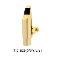 professional soprano saxophone mouthpiece gold size 5 6 7 8 9 gold plated metal for sax saxophone music lovers gifts beginners