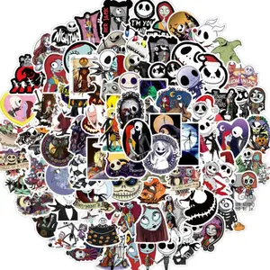 103050100pcs new christmas fright night sticker school student diary hand ledger stationery mobile phone guitar girl toys free global shipping
