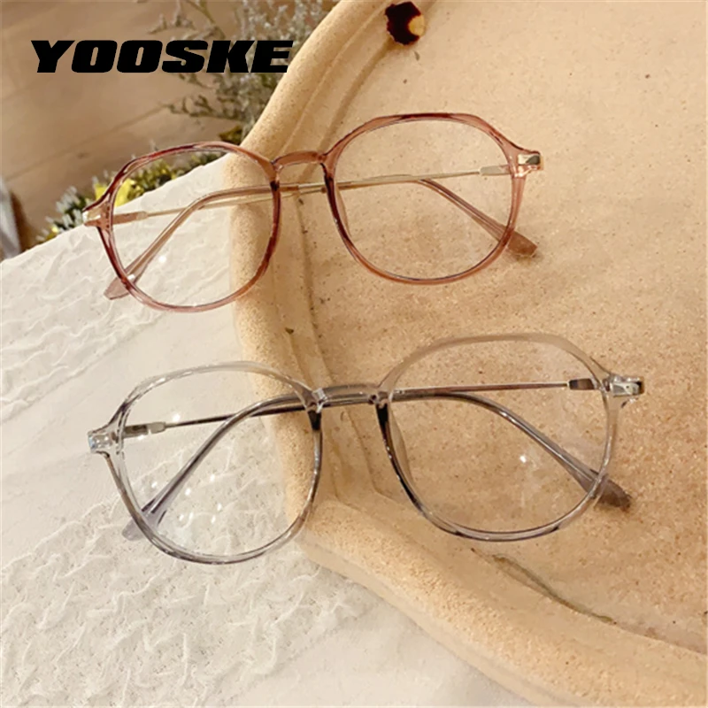YOOSKE многоугольная оправа для очков мужчин и женщин винтажная с блокировкой