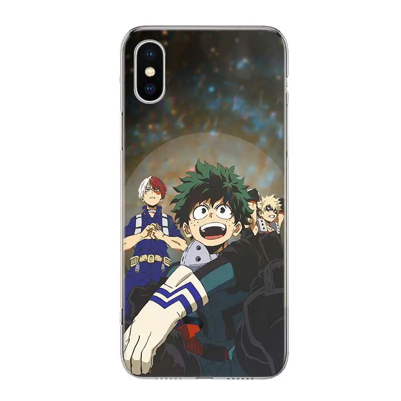 

My Hero Academia Midoriya Phone Case Cover For iPhone 11 12 Pro 7 6 X 8 6S Plus XS X MAX + XR 5S SE Mini Art TPU Coque Shell Cap