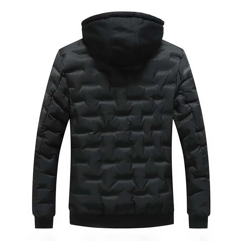 

European and American style men's cotton coat Slim warm cotton jacket winter new solid color down cotton clothing tide