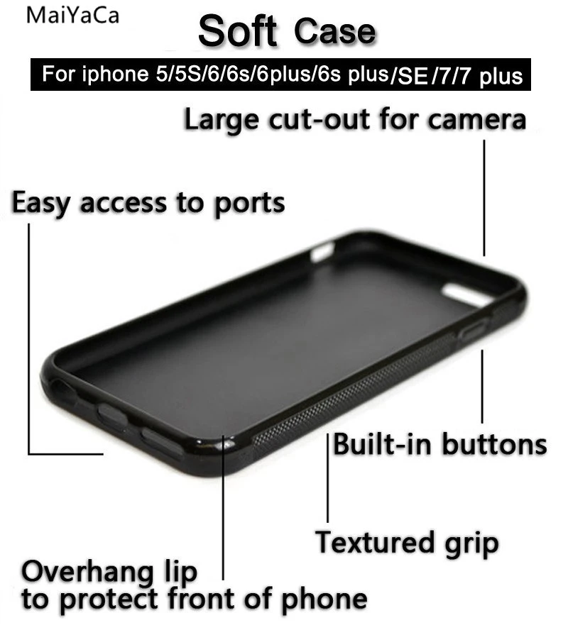 MaiYaCa Божья коровка в горошек для iPhone 4S SE 5C 5S 5 6 6S 7 8 Plus X XR XS MAX samsung черный мягкий