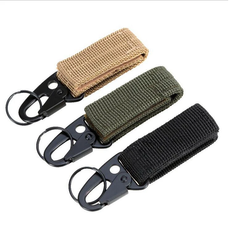 

High Strength Outdoor Camping Tactical Carabiner Backpack Hooks Molle Hook Survival Gear Military Nylon Keychain Clasp