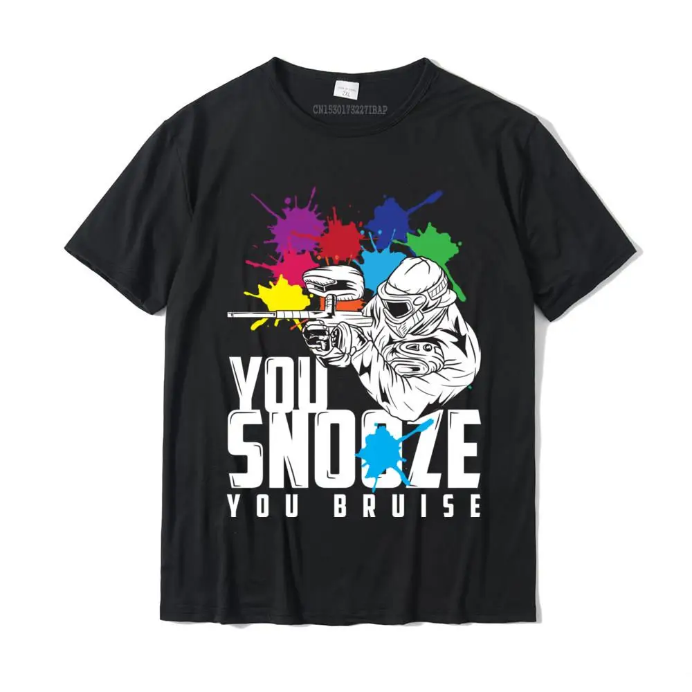 You Snooze You Bruise Funny Paintball Gift Men Women Kids Pullover Hoodie Family T Shirt Cheap Tops Tees Cotton Men Custom