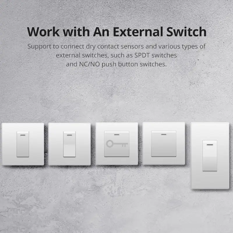 

SONOFF MINIR2 Smart Wireless Switch Two-Way WiFi Smart Switch Timing Remote Control Via EWeLink APP Support Alexa Google Home