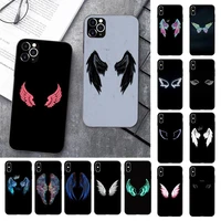 fluorescence wing fashion phone case for iphone 13 11 12 pro xs max 8 7 6 6s plus x 5s se 2020 xr cover
