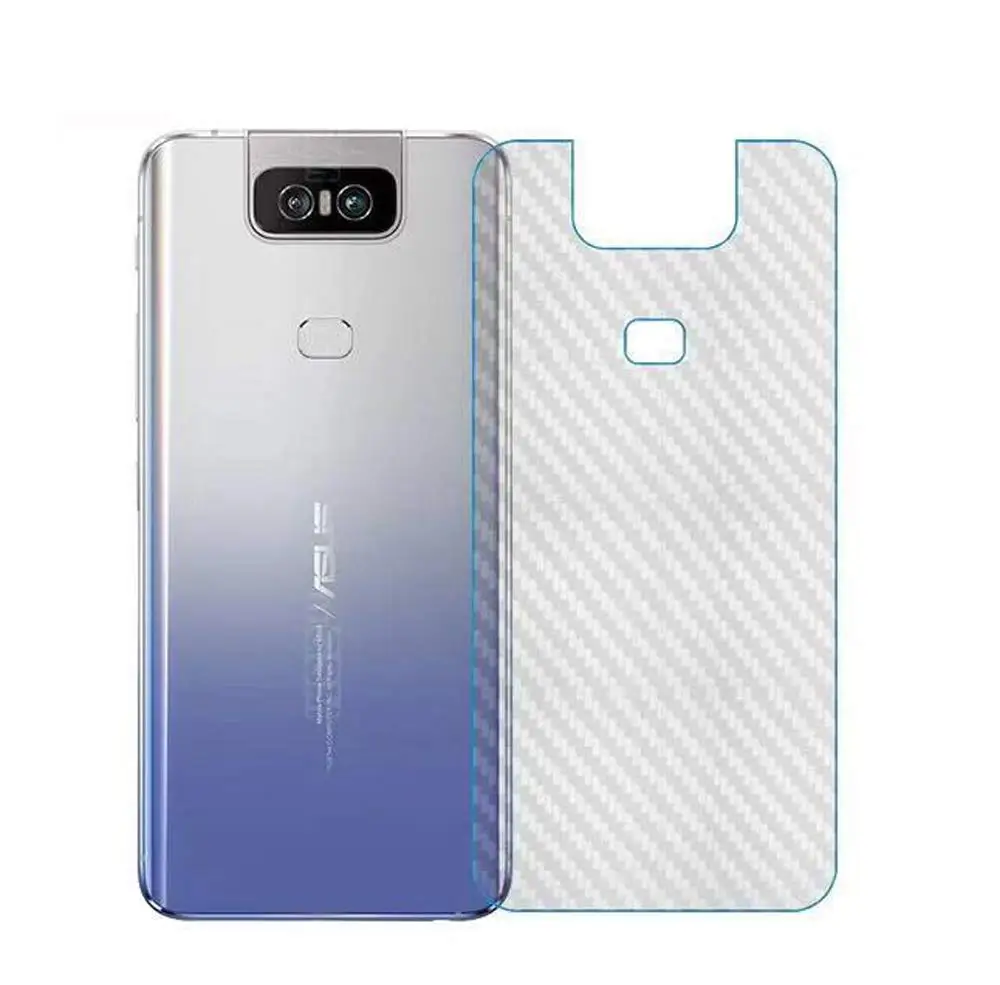 Защитная пленка для Asus Zenfone 6 zs630kl ультратонкая карбоновая 3d задней панели 2