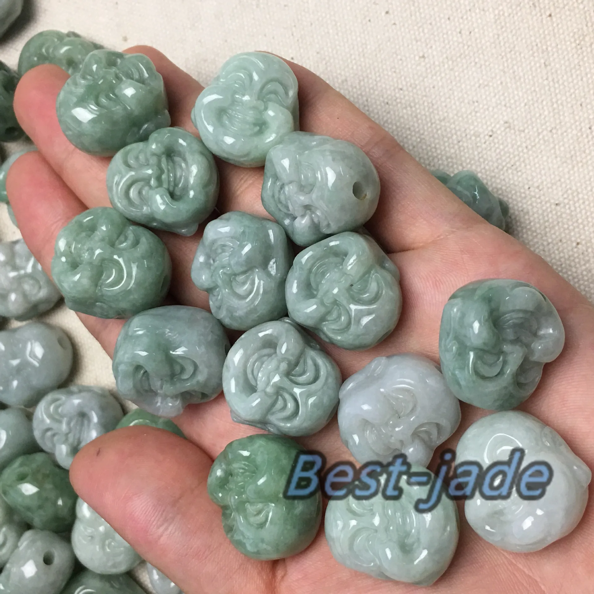Оптовая продажа голова Будды натуральный сорт нефритовые бусины Бирма ЖАДЕИТ baed