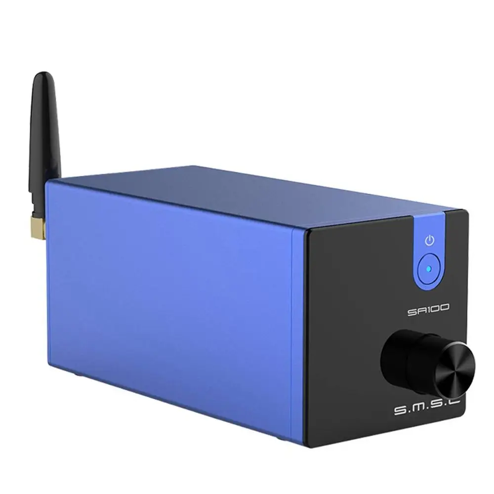 SMSL SA100 Hifi Bluetooth 5,0 усилитель мощности TPA3116 усилители аудио усилитель 50 Вт+ 50 Вт Hi-Res портативный усилитель цифровой - Цвет: Синий