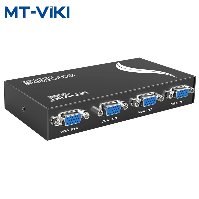 MT-VIKI VGA Switch Four In One Out Button To Switch Sharer Device Computer Laptop Projector Display Sharing MT-15-4CF