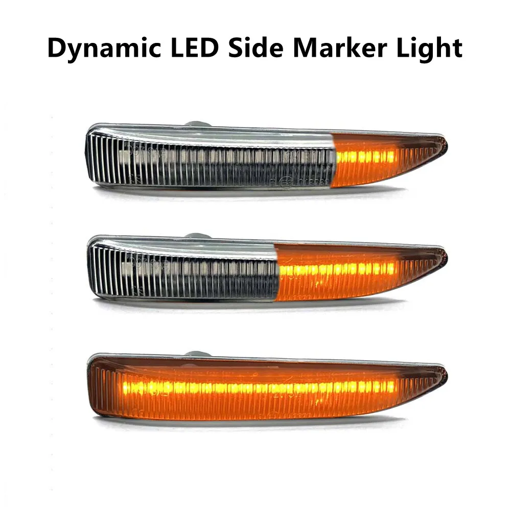 

Clear Lens LED Side Marker Blinker Indicator Light Repeater Turn Signal Lamp For BMW 7 Series 750Li 760Li 745Li 2001-2008
