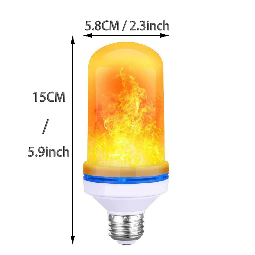 2020 Новый светодиодный динамический с эффектом пламени светильник лампочка E27 B22