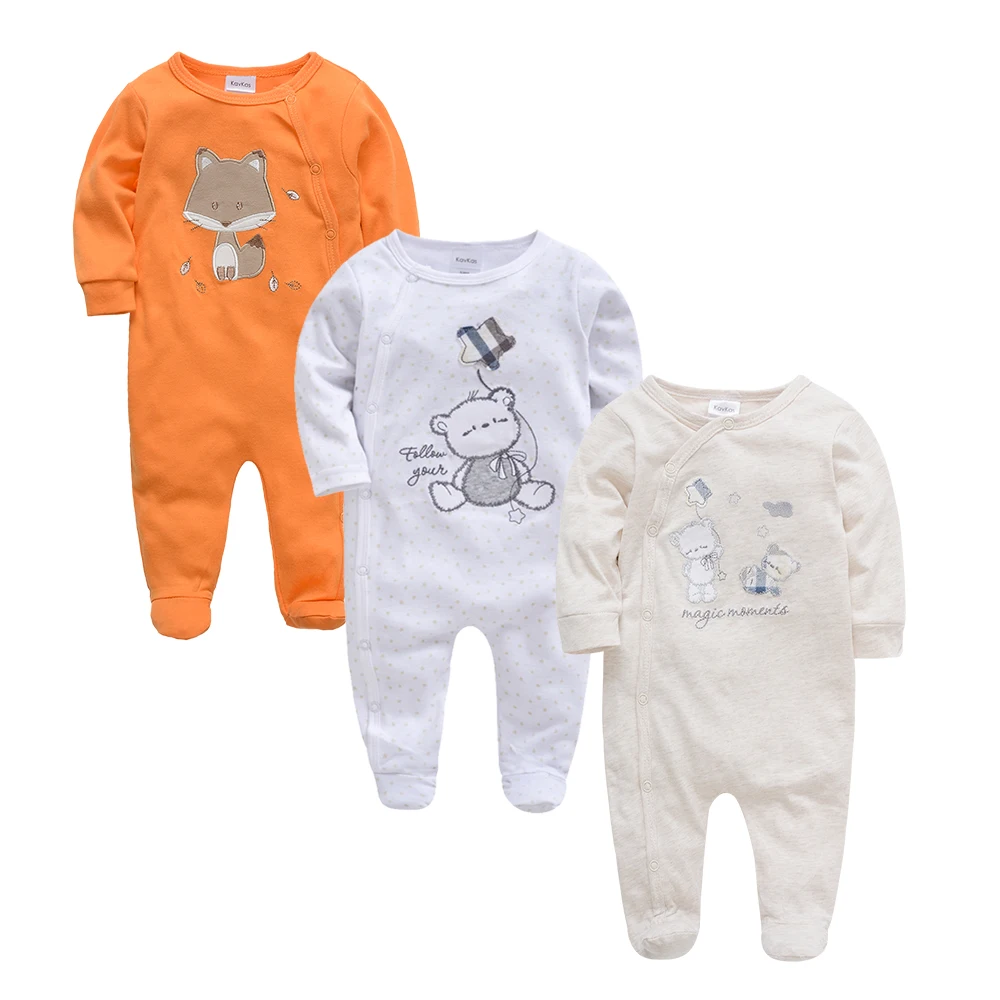 Kavkas/комбинезон для маленьких мальчиков 3 шт./компл. Летняя одежда из 100% хлопка