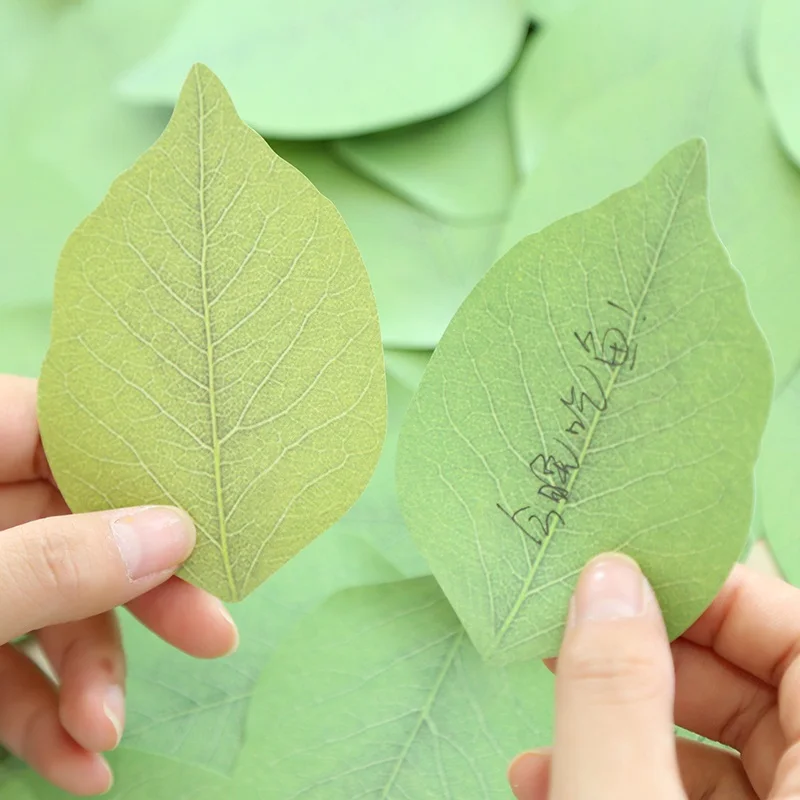 

Cute Leaf Memo Pad Sticky Note Diy Kawaii Paper Sticker Pads Korean Stationery Free Shipping