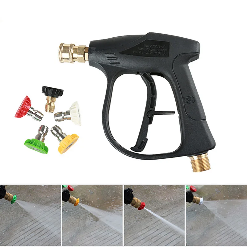 For Car Washer Water Gun Cleaning Tools with5Color Nozzles M22 Hose Connector 1L Jet Adjustable Snow Foam Lance 1/4" | Автомобили и