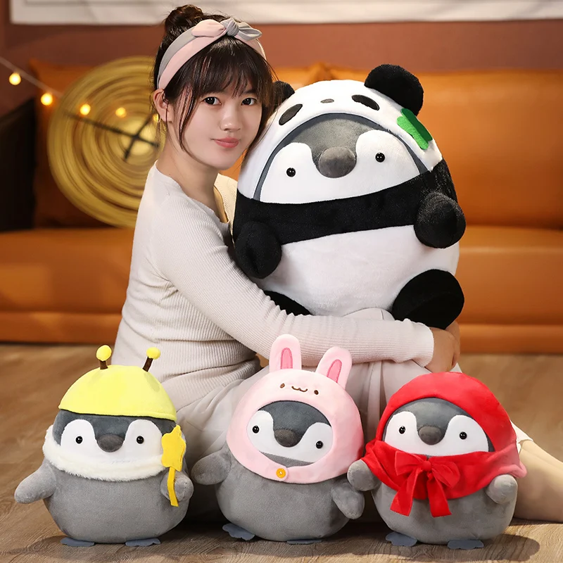 

20/30CM Cute Penguin Plush Toy Cosplay Bee Panda Rabbit Stuffed Doll Soft Sofa Pillow Cushion For Children Girls Birthday Gifts