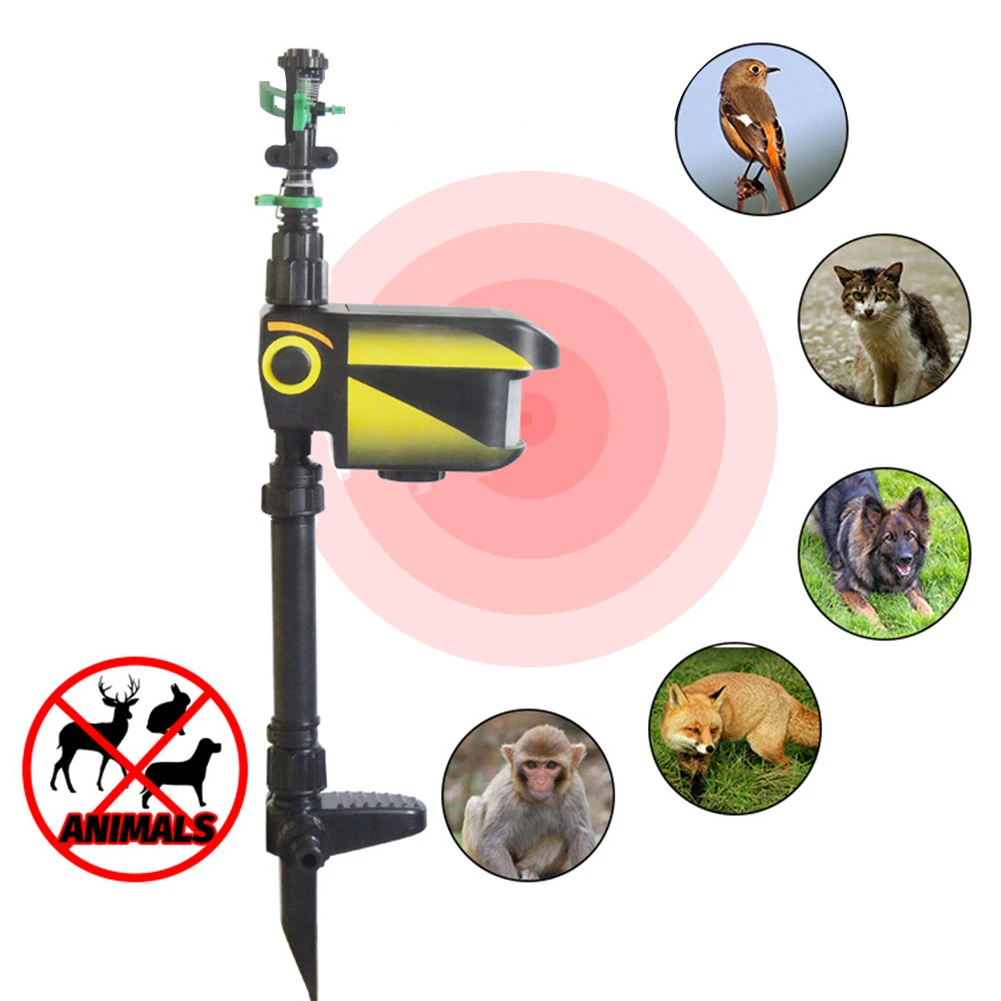 

Sprinkler Solar Bird Repeller Water Deterrent Sprinkler Driver Dog/Cat Driver Garden Orchard Bird Repeller Infrared Sensor Drive