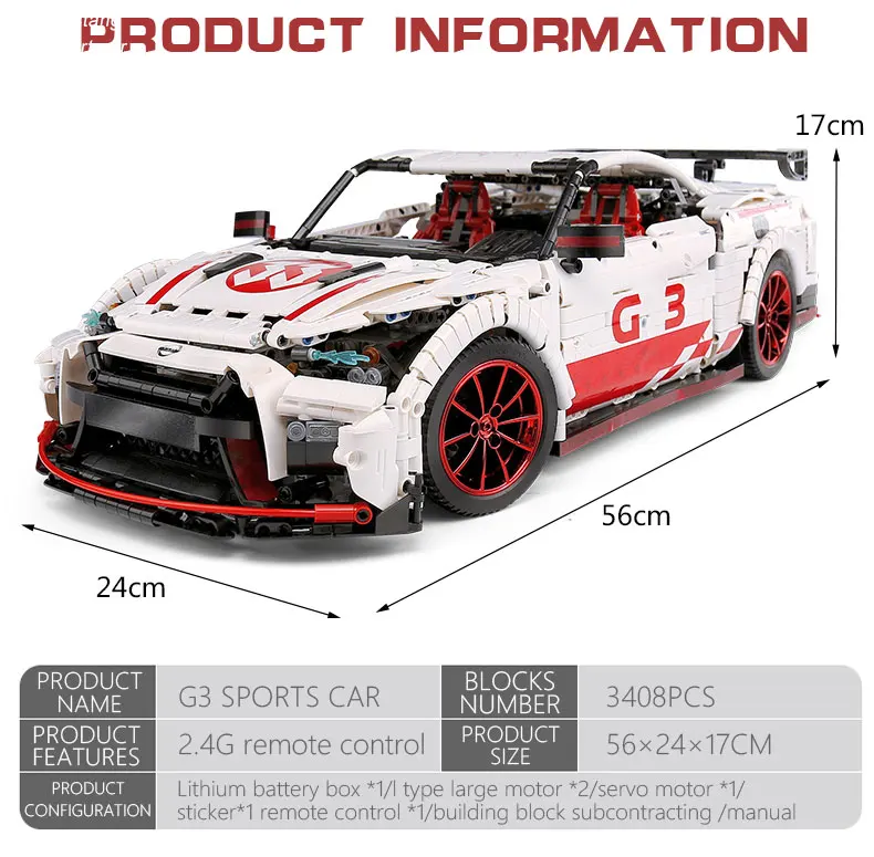 Креативная серия Moc Technic Ниссан GTR GT3 скоростной гоночный спортивный автомобиль набор автомобилей строительные блоки кирпичи модель игрушки 25326