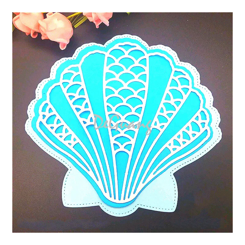 

Deguang metal cutting and scrapbook DIY embossing paper technology Ocean series 3D creative shell big shell 2020 NEW