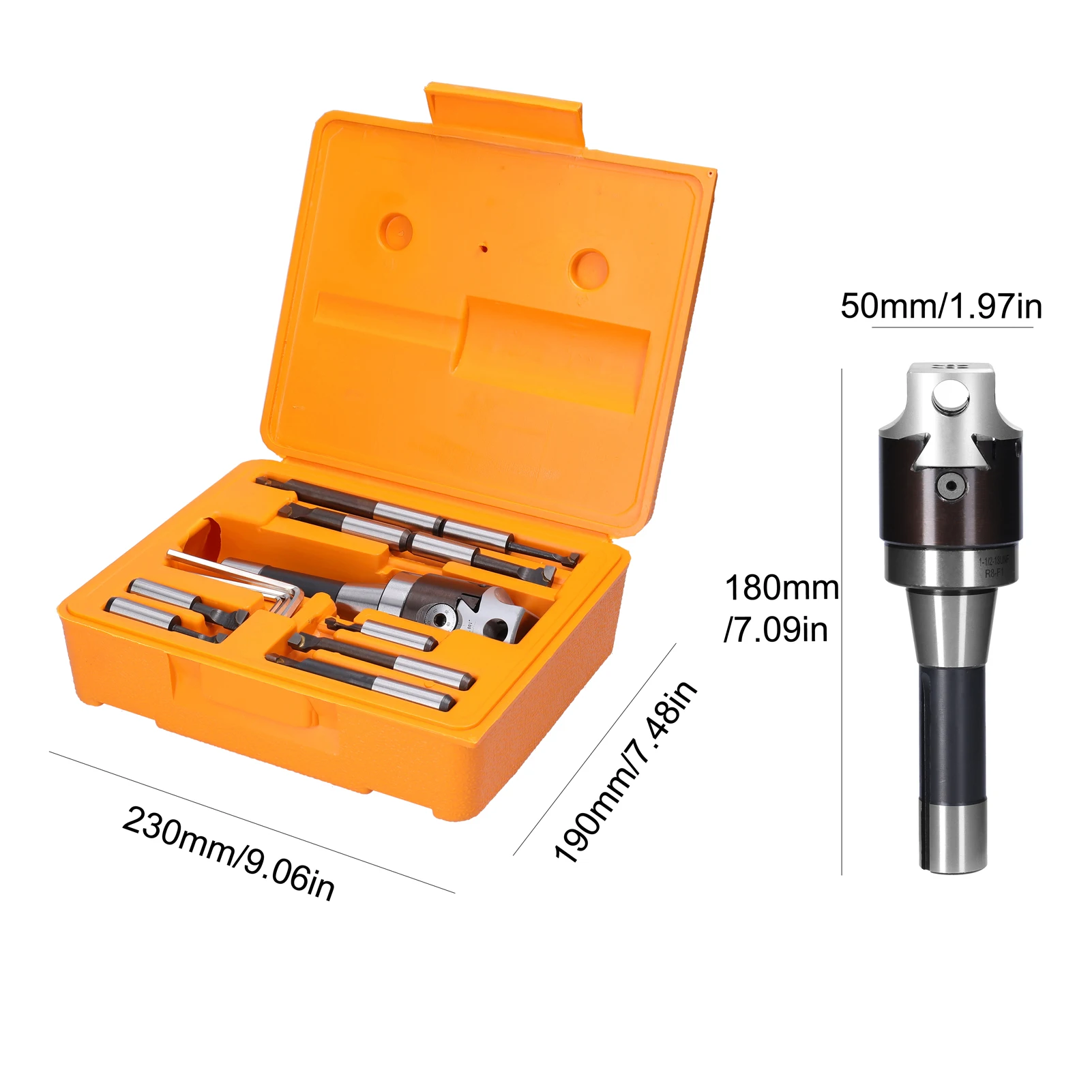 2-дюймовые буровые головки R8 стандартный набор с 1/2-дюймовым карбидным буровым