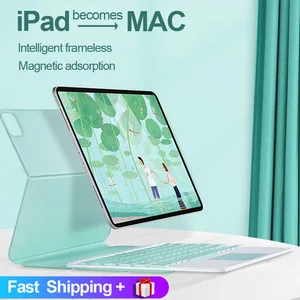 for ipad pro 11 case 2021 for ipad pro 12 9 2020 2018 air 4 10 9 magnetic slim cover with bluetooth touchpad keyboard mouse case free global shipping