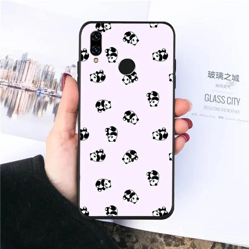 

panda cute cartoon animal Phone Case For Huawei honor Mate P 10 20 30 40 Pro 10i 9 10 20 8 x Lite Luxury brand shell funda coque
