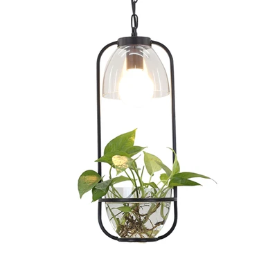 Креативный подвесной светильник с овальной оправой и железным покрытием в