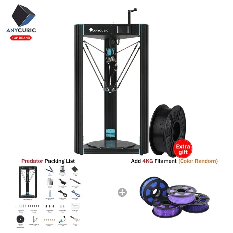 Anycubic 3D печать er Predator большой размер TFT сенсорный экран FDM 3d drucker Drucker Impresora наборы|3D