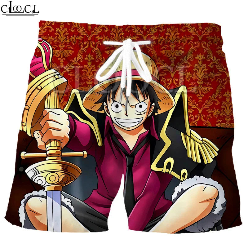 

CLOOCL Japanese Anime Luffy Shorts Cosplay 3D Print Men Fashion Casual Classic Fashion All-match Harajuku Style