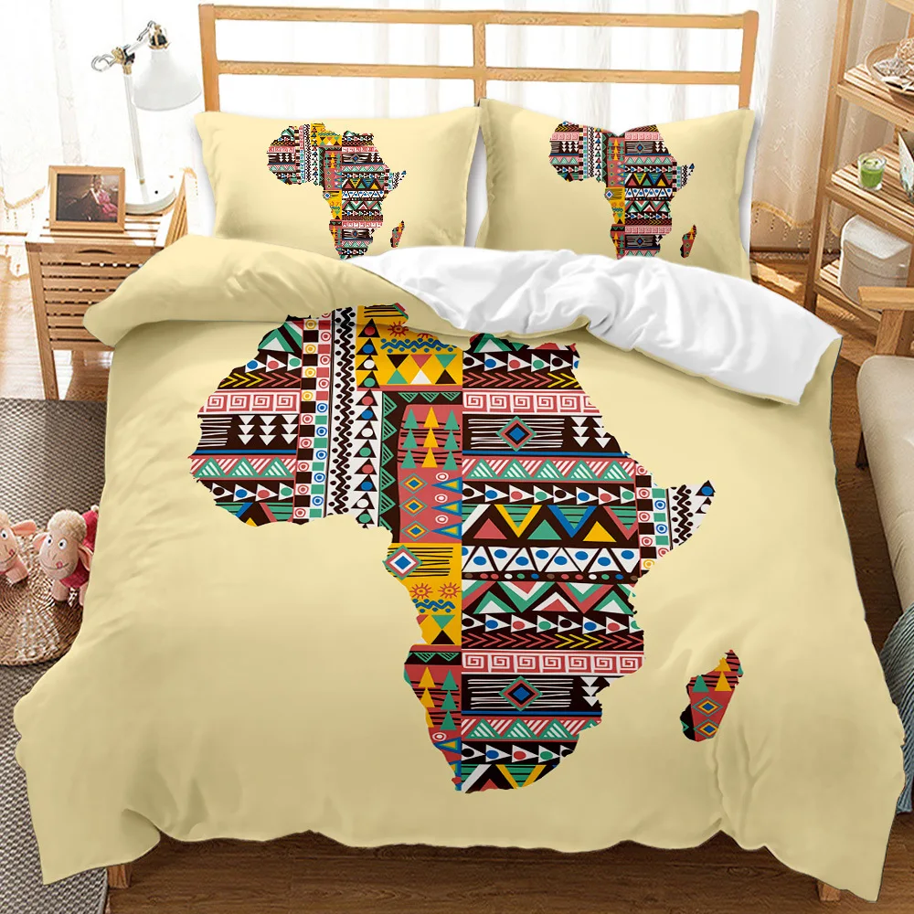 

Black Women Prints Duvet Cover 3pcs Bedding Set Tribal Arts Quilt Cover Queen King Size Comforter Cover Africa Ethnic Bedclothes