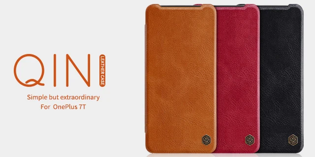 Для OnePlus 7 T/7 T Pro OnePlus 7/7 Pro/OnePlus 6/6 T/5 T/3t чехол NILLKIN Qin кожаный чехол-книжка с откидной крышкой чехол из натуральной кожи защитный чехол